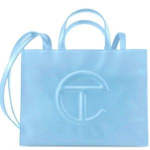 Light Blue Telfar Leather Bag